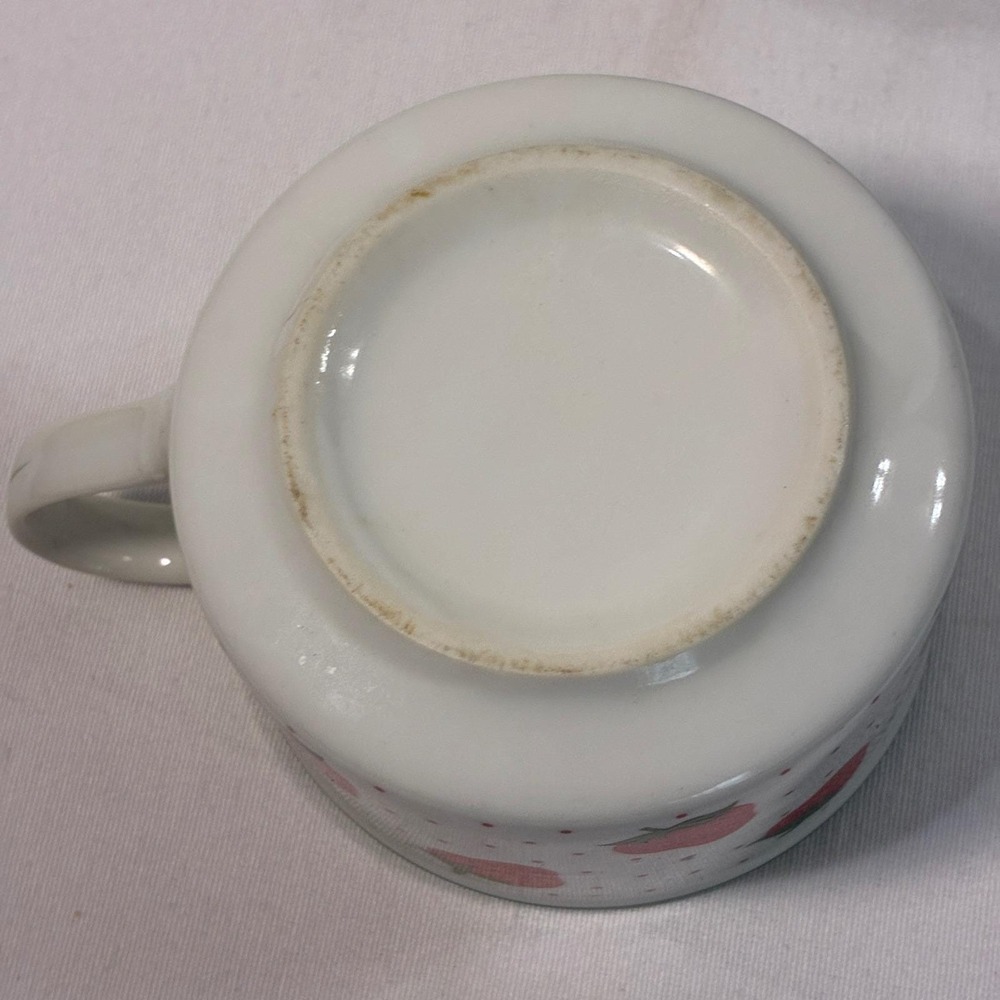 Retro Strawberry Teacup Saucer Fruit Cottagecore Kitsch Kitchen Decor Farmhouse - Picture 7 of 8